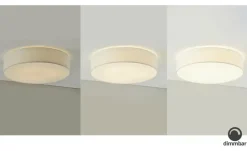 KHG LED-Deckenleuchte, 1-flammig, Stoffschirm weiß | Weiß