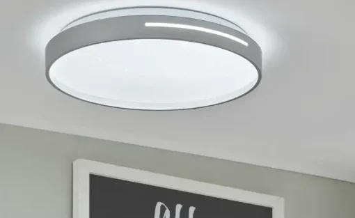 KHG LED-Deckenleuchte, 1-flammig, silberfarben