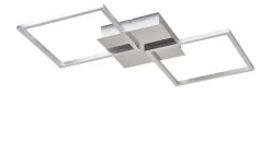 KHG LED-Deckenleuchte, 2-flammig, Alu / chrom | Höffner