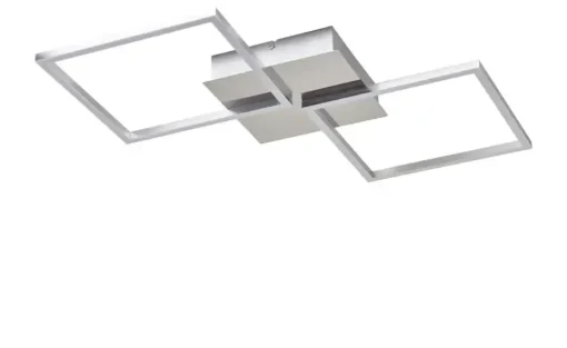 KHG LED-Deckenleuchte, 2-flammig, Alu / chrom | Höffner