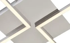 KHG LED-Deckenleuchte, 2-flammig, Alu / chrom | Höffner