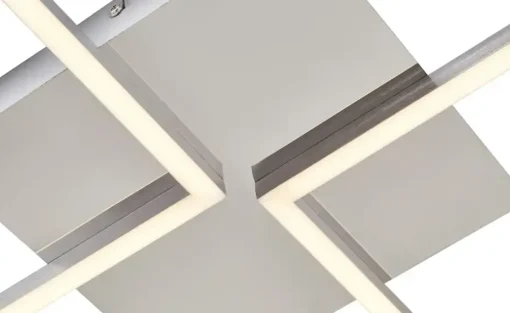 KHG LED-Deckenleuchte, 2-flammig, Alu / chrom | Höffner