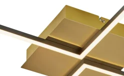 KHG LED-Deckenleuchte, 2-flammig, schwarz/goldfarben