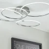 KHG LED-Deckenleuchte, 4-flammig, chrom `Ringe´