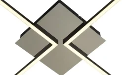 KHG LED-Deckenleuchte, 2-flammig, schwarz/chrom
