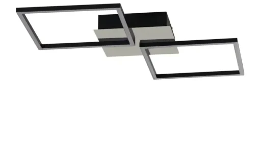 KHG LED-Deckenleuchte, 2-flammig, schwarz/chrom