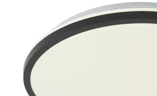 KHG LED-Deckenleuchte mit Backlight, schwarz | Schwarz, matt