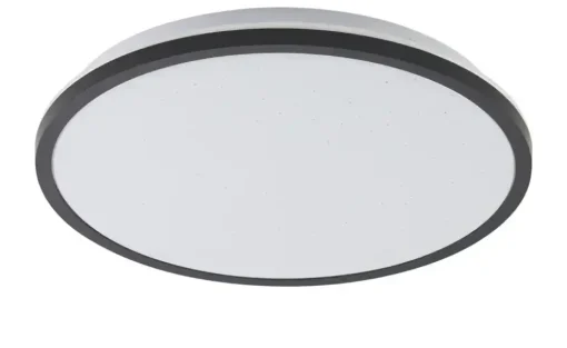 KHG LED-Deckenleuchte mit Backlight, schwarz | Schwarz, matt