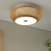 KHG LED-Deckenleuchte, Rattan / weiß | Möbel Höffner