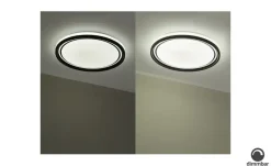 KHG LED-Deckenleuchte, schwarz mit Fernbedienung