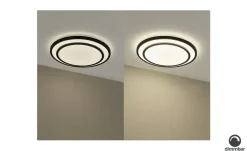 KHG LED-Deckenleuchte, schwarz mit Fernbedienung