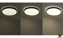 KHG LED-Deckenleuchte schwarz/weiß mit Funktion