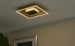 KHG LED-Deckenleuchte, schwarz/goldfarben | Höffner