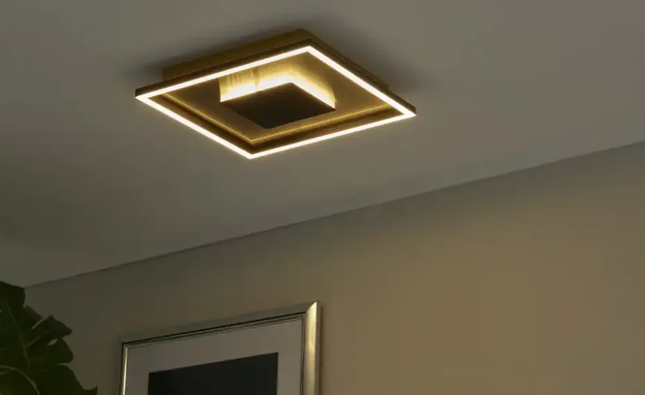 KHG LED-Deckenleuchte, schwarz/goldfarben | Höffner