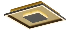 KHG LED-Deckenleuchte, schwarz/goldfarben | Höffner