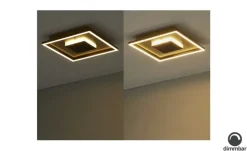 KHG LED-Deckenleuchte, schwarz/goldfarben | Höffner