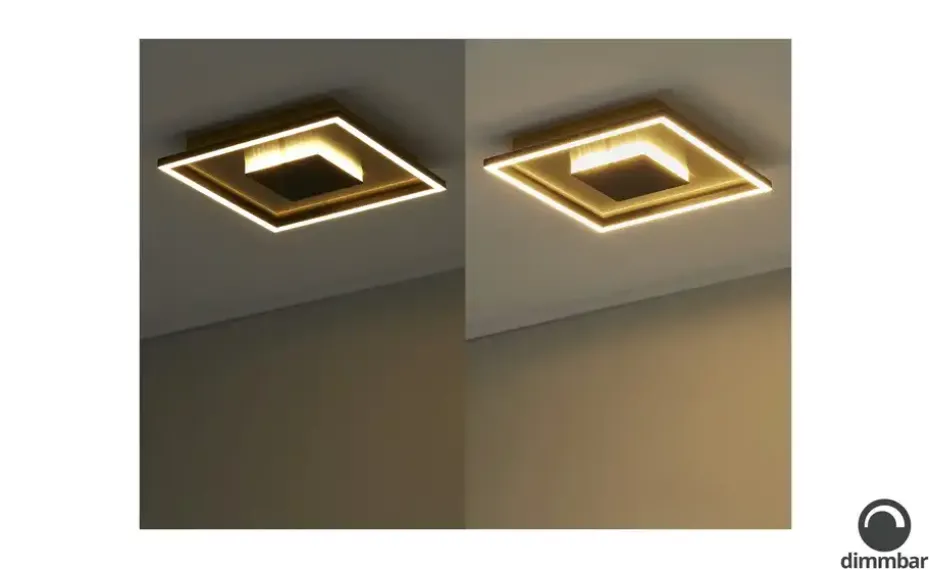 KHG LED-Deckenleuchte, schwarz/goldfarben | Höffner