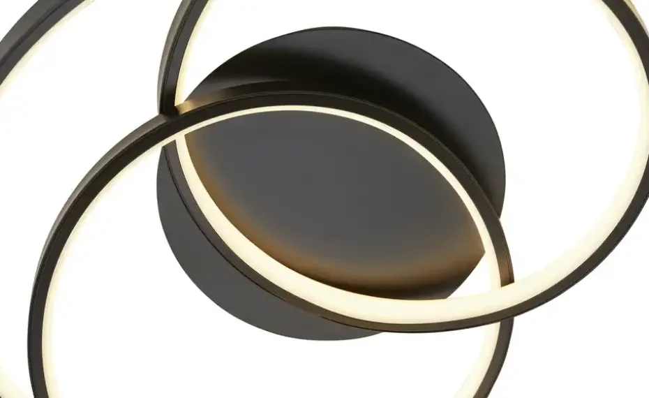 KHG LED-Deckenleuchte, schwarz gedreht | Möbel Höffner