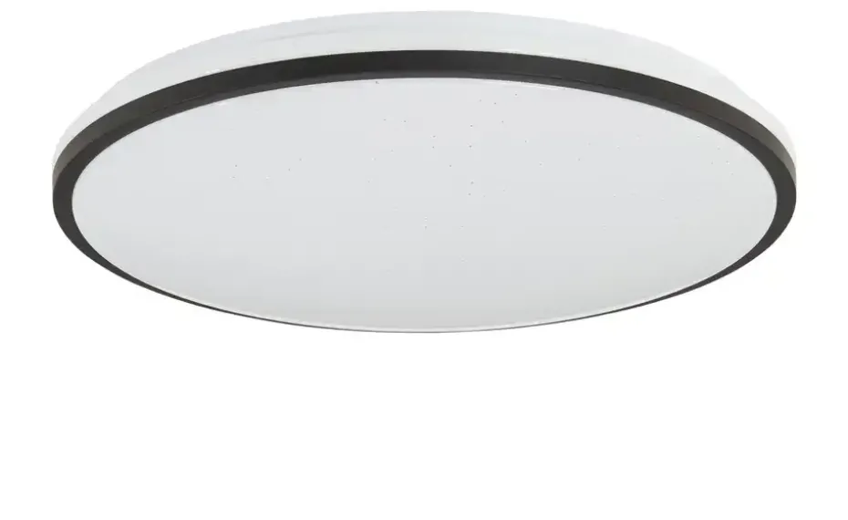 KHG LED-Deckenleuchte, schwarz mit Fernbedienung `groß` | 49 cm