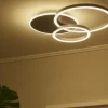 KHG LED-Deckenleuchte,3-flammig, geometrisch, anthrazit | Schwarz, matt