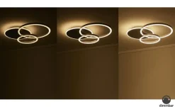 KHG LED-Deckenleuchte,3-flammig, geometrisch, anthrazit | Schwarz, matt