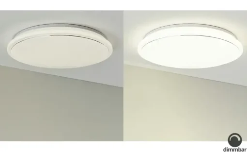 KHG LED-Deckenleuchte,weiß mit Sternenhimmeleffekt