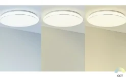 KHG LED-Deckenleuchte,weiß mit Sternenhimmeleffekt