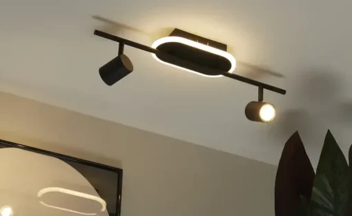 KHG LED-Deckenspot, 2+1-flammig, sandschwarz | Höffner