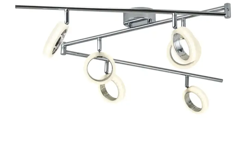 KHG LED-Deckenstrahler, 6-flammig mit Acrylringen