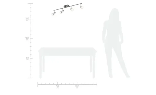 KHG LED-Deckenstrahler mit 4 schwenkbaren Spots