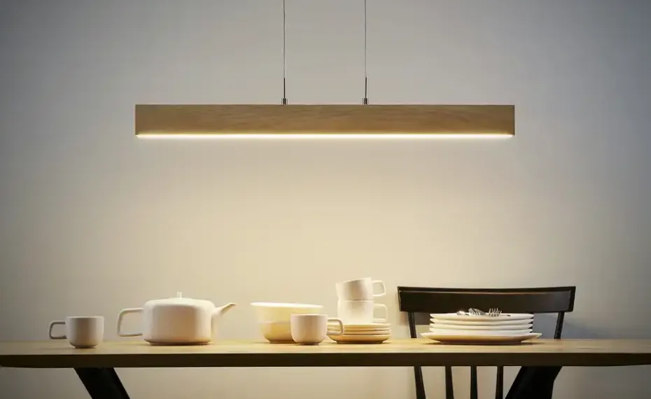 KHG LED-Holz-Pendelleuchte, 1-flammig mit Dimmer