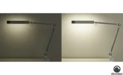 KHG LED-Klemmleuchte, 1-flammig, weiß mit Touchpad | Weiß, matt