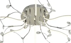 KHG LED-Kristall-Deckenleuchte, 6-flammig, chrom
