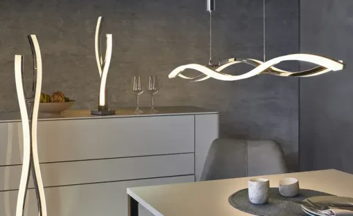 KHG LED-Pendelleuchte, chrom `Wavy´ | Möbel Höffner