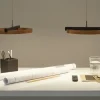 KHG LED-Pendelleuchte, 2-flammig, anthrazit / Eiche