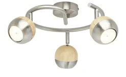KHG LED-Spot, 3-flammig mit Holz | Möbel Höffner