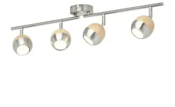 KHG LED-Spot, 4-flammig, mit Holz | Möbel Höffner