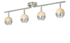 KHG LED-Spot, 4-flammig, mit Holz | Möbel Höffner