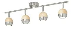 KHG LED-Spot, 4-flammig, mit Holz | Möbel Höffner