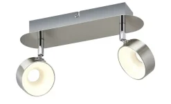 KHG LED-Spot, 2-flammig, Nickel matt | Möbel Höffner