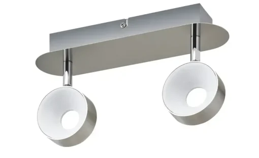 KHG LED-Spot, 2-flammig, Nickel matt | Möbel Höffner
