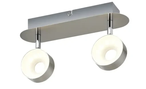 KHG LED-Spot, 2-flammig, Nickel matt | Möbel Höffner