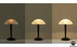 KHG LED-Tischleucht, 1-flammig, schwarz mit Alabasterglas | Schwarz, matt