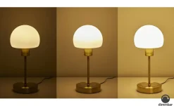KHG LED-Tischleuchte, 1-flammig, messingfarben mit Touchdimmer | messingfarben, matt