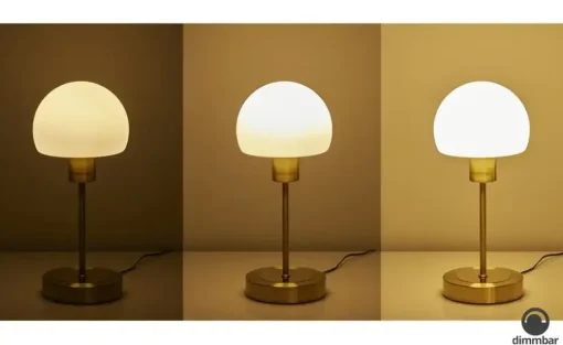 KHG LED-Tischleuchte, 1-flammig, messingfarben mit Touchdimmer | messingfarben, matt