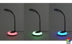 KHG LED-Tischleuchte, 1-flammig, schwarz | Schwarz, lackiert