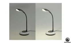 KHG LED-Tischleuchte, 1-flammig, schwarz | Schwarz, lackiert