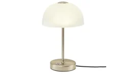 KHG LED-Tischleuchte, 1-flammig, Nickel/ Alabasterglas | matt, silberfarben