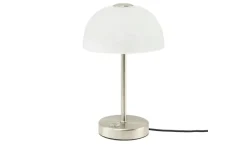 KHG LED-Tischleuchte, 1-flammig, Nickel/ Alabasterglas | matt, silberfarben