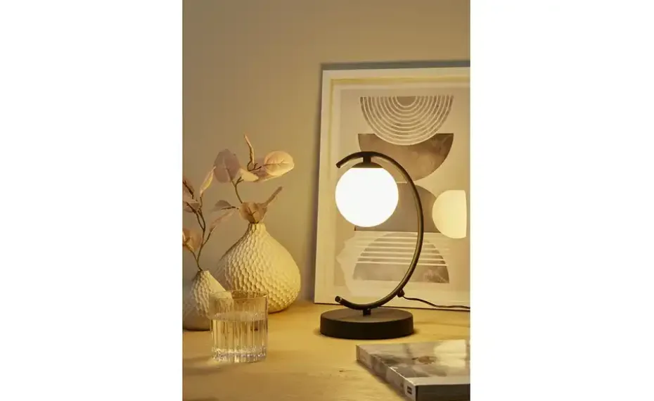 KHG LED-Tischleuchte, schwarz | Schwarz, matt | Höffner